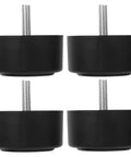 Round Black Sofa Legs M8 Screw 35mm Height With 45mm Pad Durable Metal Furniture Legs Set of Four