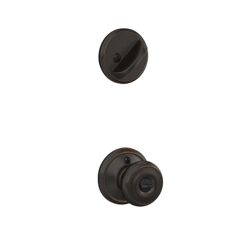 Georgian Style Front Door Deadbolt Lock In Aged Bronze Easy Install Single Cylinder Keyed Entry Built Tough For Home Security