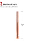 Gas Lens Collet Body And TIG Collets Kit For TIG Welding Torch WP-17 WP-18 WP-26 Series, copper collet, 50mm