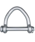 Heavy Duty Web Sling Shackle 6 Inch With Quick Pin 23,500 Lbs WLL White Blue Zinc Finish Durable Alloy Construction For Recovery Straps Auto Hauling And Towing