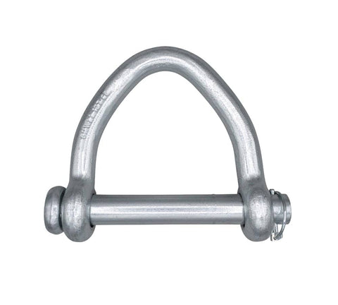 Heavy Duty Web Sling Shackle 6 Inch With Quick Pin 23,500 Lbs WLL White Blue Zinc Finish Durable Alloy Construction For Recovery Straps Auto Hauling And Towing