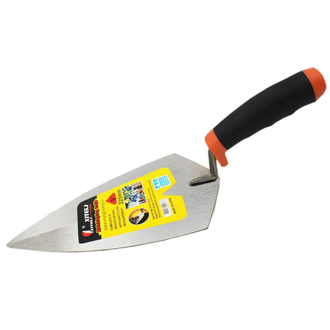 Two Piece Pointing And Gauging Trowel Set Pro Grade 9 Inch Masonry Hand Tools with Soft Grip Handles, pointing trowel view