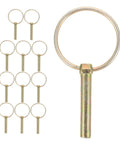 12 Piece Heavy Duty Clevis Pin And Safety Pin Kit With Hitch Ring Clips For Secure Fastening On Farm Tractors Trailers Trucks