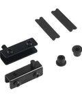 2 Pack Glass Door Hinges No Drill Stainless Steel Pivot Swivel For 5 To 6mm Glass With Rubber Cushions Black, parts view