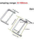 Rock Solid Alloy Steel C Clamps For Wood And Plastic Tighten With Confidence And Keep Projects On Track Easy Compact Portable Clamp Set