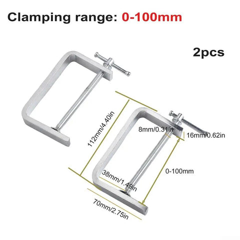 Rock Solid Alloy Steel C Clamps For Wood And Plastic Tighten With Confidence And Keep Projects On Track Easy Compact Portable Clamp Set