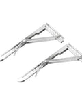 Pair of Beefy Foldable Wall Shelf And Bench Table Bracket Heavy Duty Stainless Steel Mount For Garage Kitchen RV Ultra Sturdy 280kg Load Capacity