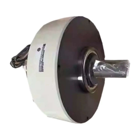 Industrial Magnetic Powder Clutch And Electromagnetic Brake ZX-5YH ZKG-5YN ZKG-10YN side view with shaft and wiring