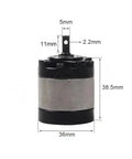 One Seventeen Planetary Gearbox With Motor Gear Beefy Metal Transmission with dimensions for RC D90 Scale Crawlers