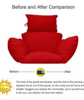 Comfy Egg Chair Cushion Replacement For Hanging Egg Chair Outdoor Swing With Headrest Foldable Waterproof Cushions comparison