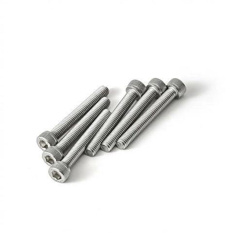 Top Shelf M5 X 25mm 50 Pack Socket Head Cap Screws 304 Stainless Steel Bolts Hex Allen Drive Full Thread, six screws.