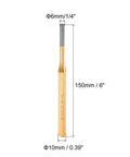 Heavy Duty Pin Punch 1/4 Inch Head 150Mm Length Alloy Steel Alignment Driver Tool For Beating Out Stubborn Pins In Auto Shop Repairs Watch Jobs And Jewelry Crafts, showing 150mm length and 6mm head.