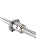 Top Tier SFU1204 Ball Screw With Flange Single Nut C5 Grade For Smooth CNC Printer Linear Motion Machined Ends 500mm Size side view