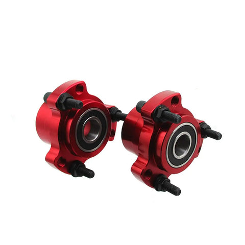 Front Wheel Hub Set Two Pack With Five Eighths Inch Bearing And One Quarter Inch Bolts For Race Go Kart Drift Trike Easy Install Beefy Heavy Duty Steel Front Hub Assembly For Quick Wheel Swap