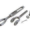 Non Magnetic Top Notch Built Like A Tank Beefy T316 Stainless Steel Drop Forged Jaw Eye Turnbuckle 1 1 4 X 12 Inch rigging hardware set.