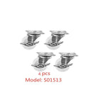Four Pack 1.5 Inch Caster Wheels With Brakes For Furniture White PP Flat Bottom 5 cm Side Height Heavy Duty Swivel Casters Set