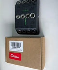 Multi Angle Cable Railing Drill Guide Jig With Built In Bubble Level For Deck Posts And Stair Railings on a cardboard box.