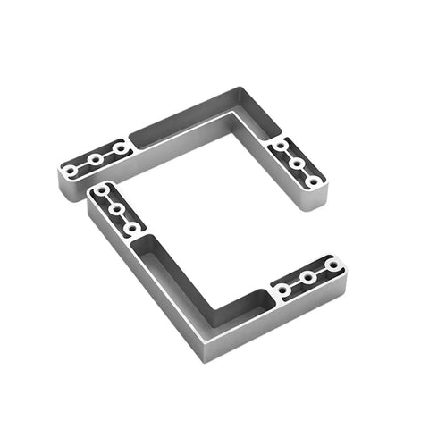 Slick Heavy Duty Hidden Door Hinge With Zero Drag Swing And Hassle Free Mounting For Wood Or Aluminum Frame Doors shown from the top view.