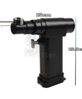 Knockout Veterinary Orthopedic Mini Bone Saw With Micro Oscillating Drill Featuring A Beefy Imported Motor angled view with scale.