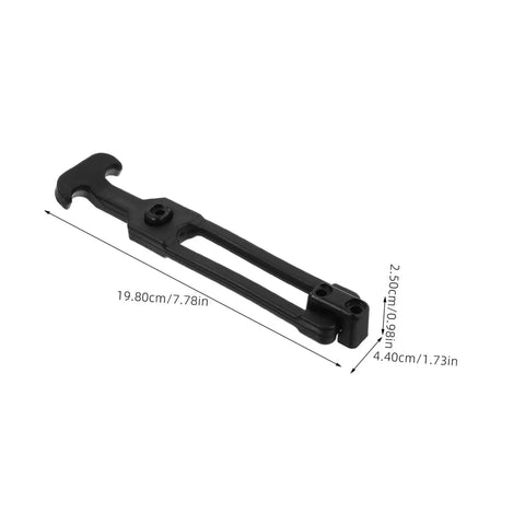 3 Sets Elastic Draw Latches For Toolboxes And Covers, Rubber T Handle Hasp, shock absorption, black latch with dimensions shown