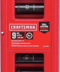 Impact Socket Set Metric Three Eighths Inch Drive, Nine Piece, 6 Point, with Black Oxide Finish in red storage case.