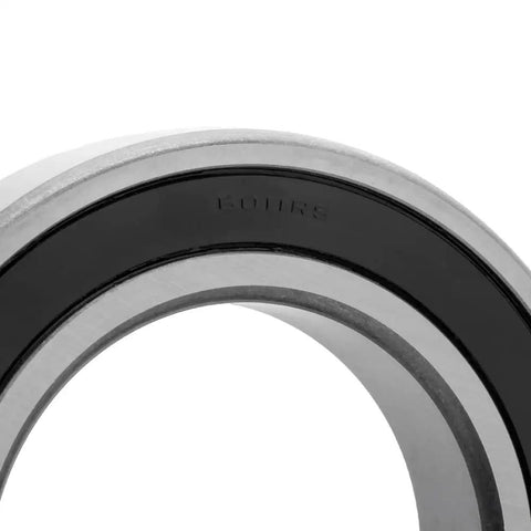 Heavy Duty 6011 2Rs Deep Groove Radial Ball Bearings With Double Rubber Seals 55 Mm X 100 Mm X 21 Mm showing black rubber seals.