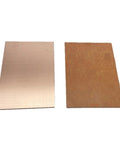 Five Piece Copper Clad Laminate PCB Kit 10 By 15 Cm Single Sided Boards, 1.5 mm Thick, flat view of two boards