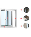 TORRAMI fuzzy brush weatherstripping installed on white window frame; 11/32 in x 11/32 in, 16 ft, self-adhesive felt seal.