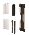 High Security Patio Door Deadbolt Lock Kit With Steel Bar Surface Mount 8 Inch Overall Height White Black Finish Child Safety Lock Prevents Forced Entry And Unwanted Access