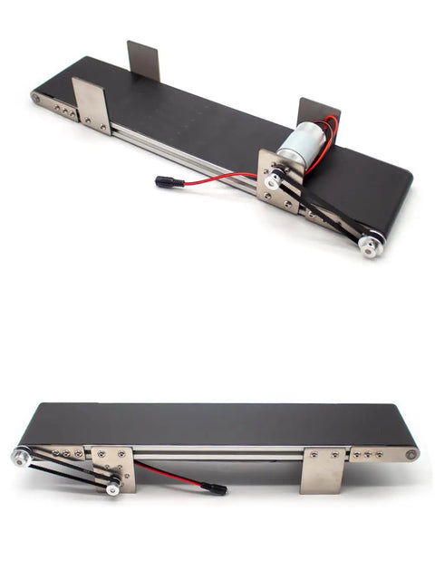 Mini Metal Desktop Conveyor Belt For Small Assembly Lines Electric Conveyor Machine with durable aluminum and steel frame
