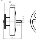 Technical drawing of a heavy duty motor mount with dimensions, featuring a robust design for Heavy Duty 5010 Brushless Motors 350KV To 750KV High Torque Setup For Custom DIY RC Drone Projects Rock Solid Multicopter Hardware Hella Smooth Lift Six Pack.