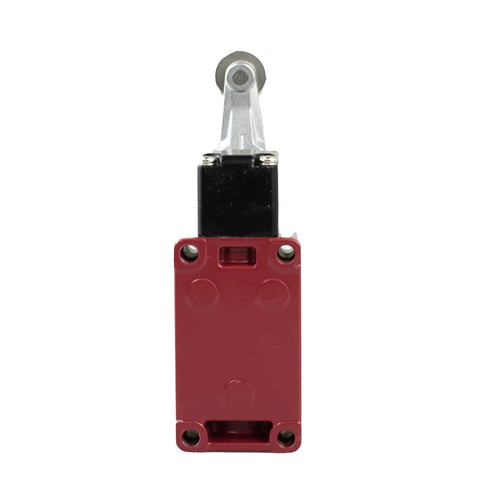 Front view of Heavy Duty High Temperature Limit Switch With Roller Lever 1NO 1NC Contacts 5A 220VAC Auto Reset IP66 Sealed Micro Switch