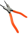 7-Inch C-Type Internal Snap Ring Pliers with Straight Shaft, Heavy Duty, Orange Handles for Ring Sizes 0.4 to 2.5