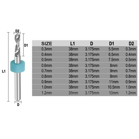 Handy Pin Vise Drill Set For Crafting And Jewelry Making, drill size chart with dimensions in mm
