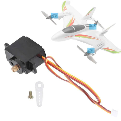 Built Tough Heavy Duty Front Motor Drive Servo Game Changer For XK X450 RC Fixed Wing Aircraft with metal gears and wires.