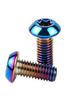 M5 X 10mm 10 Pack Torx T25 Head Screws 304 Stainless Steel Bolts Burnt Blue Titanium Coated Fasteners For Off Road Motorcycles Dirt Bike Tune Up Anti Rust Kit, close-up view.