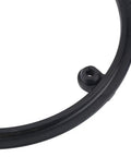 Close-up of a Lightweight Bike Chain Guard for 44T Chain Ring Crankset with screw mount, durable plastic material.