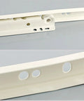 Close-up of thickened 20 Inch drawer slides for cabinets and desks, heavy duty metal rails with smooth rollers, 2 pack