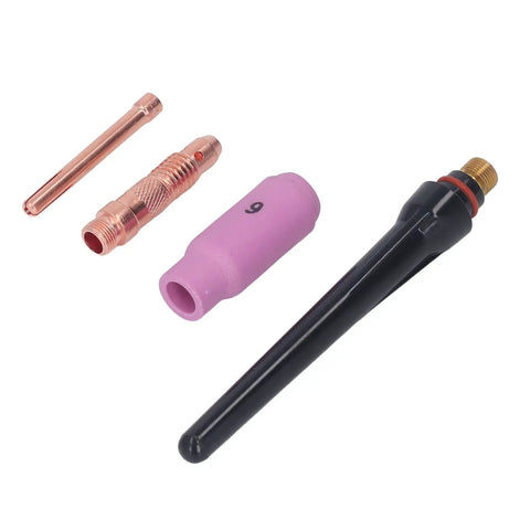 Solid Tig Welding Accessories Kit With Ceramic Nozzle Electrode Collet And Back Connector Perfect Swap For 17 18 26 Series Machines components display