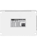 Mini Ups Battery Backup For WiFi Router And Modem 8000 Mah Uninterruptible Power Supply back view with specifications label.