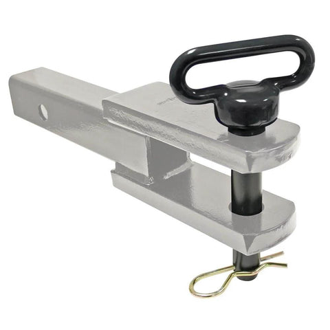 One-Inch Diameter Clevis Pin With Comfort Grip Handle, Heavy-Duty Heat-Treated Grade Eight Steel, Black Powder Coat Finish, Includes Cotter Pin, Lets Connected Parts Rotate Smoothly For Trailer Hitch Assemblies