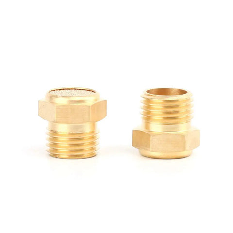 Top Shelf Solid Brass Pneumatic Exhaust Muffler Silencer With 1/4 Npt Male Thread 10 Piece Pack Heck Of An Air Compressor Noise Reducer For Garage Projects And Factories