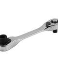 Rock Solid Mini Ratchet Wrench With 1/4 Inch Double Ended Reversible Socket and Knurled Finger Grip for Tight Spaces