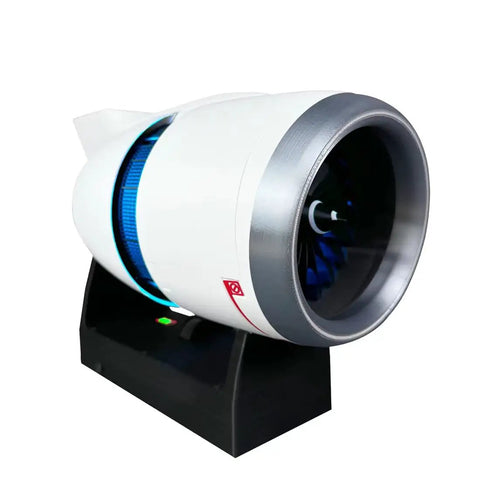 3D Printed Turbofan Engine Model Kit With Functional Nacelle Thrust Reverser Finished Display for hobbyists on sturdy stand