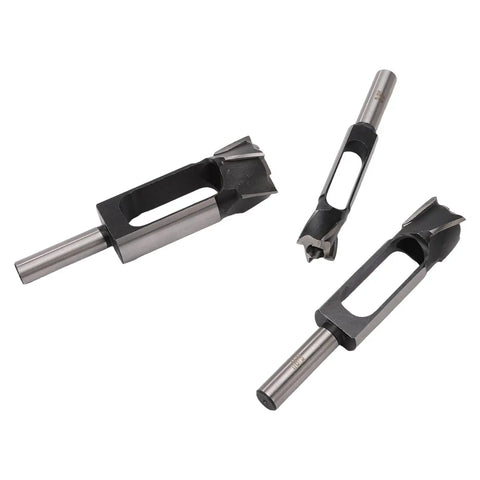 Built Like A Tank 5 Piece Wood Plug Cutter Set Carved From Tough High Carbon Steel Bits for precise drilling.