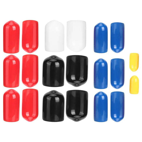 20 Pcs PVC Vacuum Line Caps Kit With Five Sizes One Eighth Inch Three Sixteenth Inch One Quarter Inch Three Eighths Inch Five Sixteenths Inch For Oldsmobile Vehicles Must Have Auto Repair Gear in various colors arranged in rows