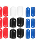 Assorted PVC Vacuum Plugs Kit, 20 Engine Vacuum Line Caps In 1/8 In, 3/16 In, 1/4 In, 3/8 In, 5/16 In Sizes displayed in various colors