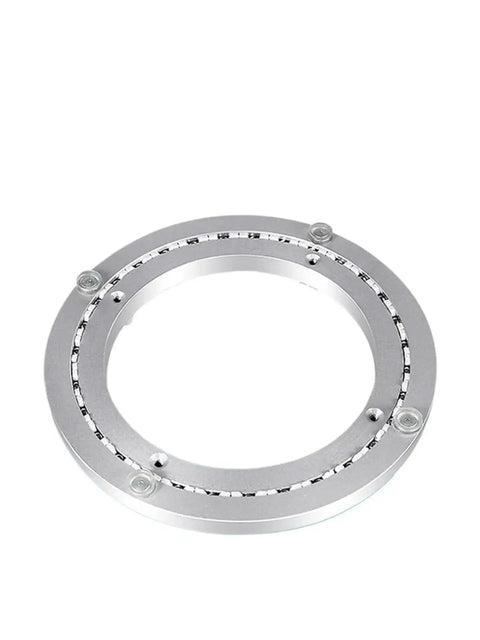 Large Lazy Susan Turntable With Silky Smooth Silent Spin Heavy Duty Aluminum Alloy Base for convenient dining table use.