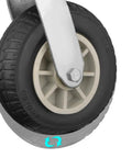 Heavy Duty Swivel Rubber Caster Wheels With Steel Plate Mount profile view showing rubber wheel and swivel mechanism for carts.