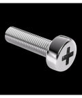 Premium 304 Stainless Steel Cheese Head Cross Recessed Screws M6 M8 Thin Low Head Machine Bolts close-up view of M8 screw